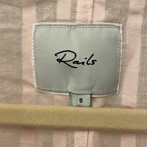 Rails Pink Striped Tie-Front Top - Picture 2 of 8